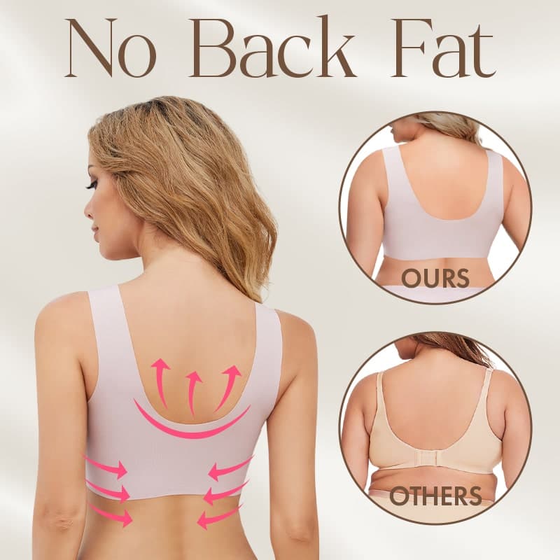 Bras for Older Women Front Close Push Up Beauty Back Wirefree Bra Hides  Back Fat Plus Size T Shirt Bra for Everyday Sports Bras for Women  (Beige,XXXL)
